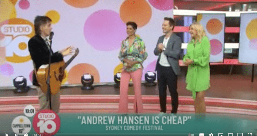 Andrew Hansen on Studio 10 Channel 10